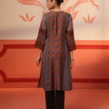 Laiba Cocoa Printed Kurta for Women