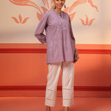 Naisha Lilac Embroidered Top for Women