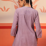 Naisha Lilac Embroidered Top for Women