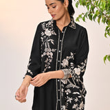 Heer Black Embroidered Co-ord Set for Women