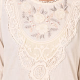 Amara Ivory Embroidered Cotton Kurta Set for Women