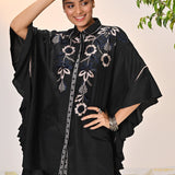 Alizeh Black Embroidered Kaftan For Women