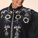 Alizeh Black Embroidered Kaftan For Women