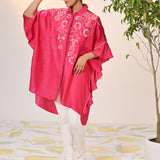 Alizeh Fuchsia Pink Embroidered Kaftan For Women