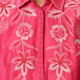 Alizeh Fuchsia Pink Embroidered Kaftan For Women