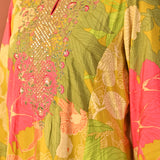 Tarana Lime Green Printed Chanderi Kurta Set for Women