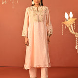 Sahira Pink Embroidered Designer Kurta Set for Women