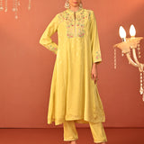 Sahira Lemon Embroidered Designer Kurta Set for Women