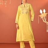 Sahira Lemon Embroidered Designer Kurta Set for Women