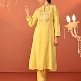 Sahira Lemon Embroidered Designer Kurta Set for Women