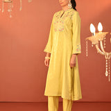 Sahira Lemon Embroidered Designer Kurta Set for Women