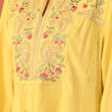 Sahira Lemon Embroidered Designer Kurta Set for Women