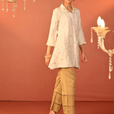 Alayssa Ivory Embroidered Kurti for Women