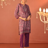 Fiza Purple Printed Co-ord Set for Women