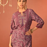 Fiza Purple Printed Co-ord Set for Women