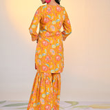 Back view of Yellow Zoya Punch Printed Co-ord Set