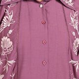 Laira Pink Embroidered Tencel Top for Women