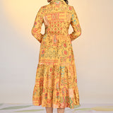 Rang Sunshine Printed Viscose Silk Designer Dress for Women