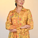 Rang Sunshine Printed Viscose Silk Designer Dress for Women