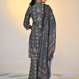 Sehra Black Printed Schiffli Tunic Set For Women