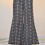 Sehra Black Printed Schiffli Tunic Set For Women