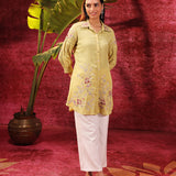 Suhani Apple Green Embroidered Viscose Satin Tunic for Women