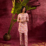 Mohini Multicoloured Pink Printed Rayon Co-ord Set for Women