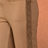 Zara Beige Straight Fit Pants for Women