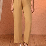 Maheer Beige Relaxed Fit Pants for Women