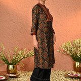 Mahira Black Cotton Relaxed Fit Palazzos for Women