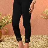 Luna Black Skinny Fit Trousers for Women