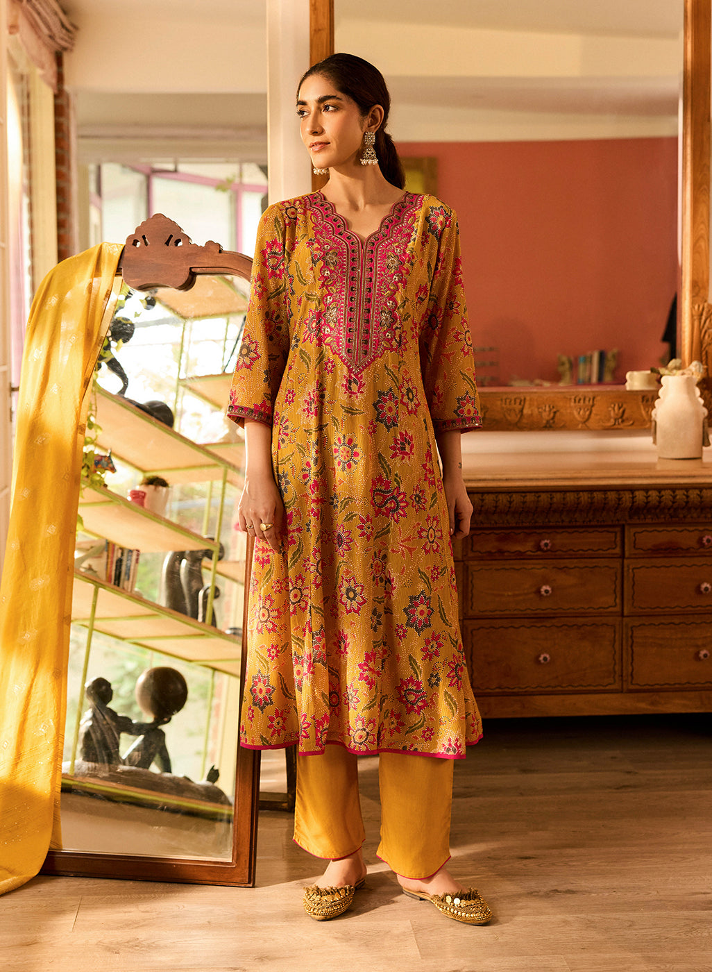 Printed Cotton Kurta Set