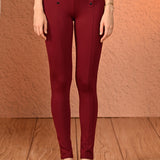 Nyla Maroon Jeggings for Women