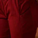 Ayeza Maroon Classic Fit Pants for Women