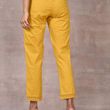 Mustard Regular Plain Capri - Lakshita