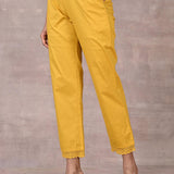 Mustard Regular Plain Capri - Lakshita