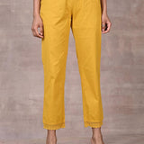 Mustard Regular Plain Capri - Lakshita