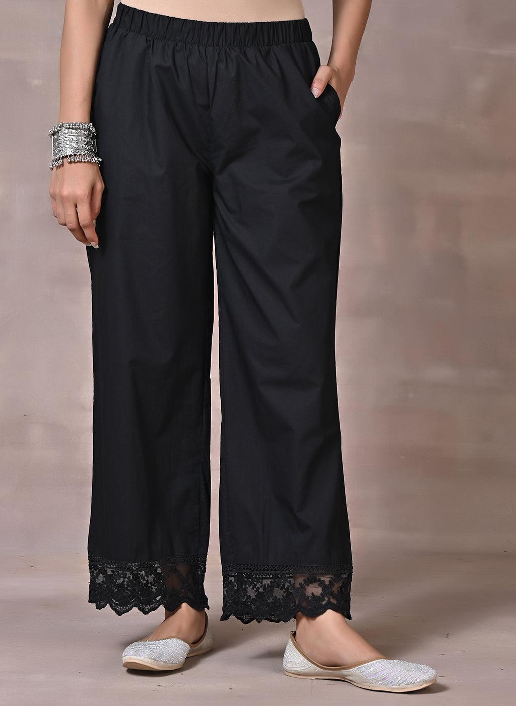 Buy Pink Wide-Leg Pants Online - Label Ritu Kumar UAE Store View