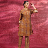 Mastani Bronze Printed Chanderi Tunic Set