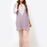 Peach Palazzo with Hem Detail