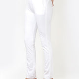 Liah White Straight Fit Trousers for Women