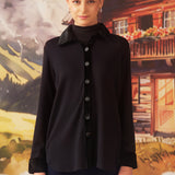 Myra Black Evening Monochrome Shacket for Women