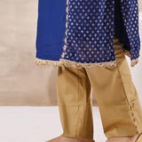 Blue Printed Kurta With Embroidery - Lakshita