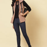 Tender Peach Fleece Zipper Jacket - Lakshita