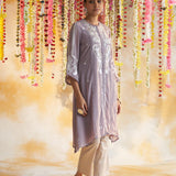 Lavender Kurta With Delicate Embroidery - Lakshita