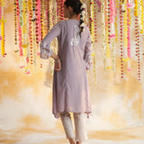 Lavender Kurta With Delicate Embroidery - Lakshita