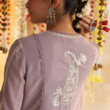 Lavender Kurta With Delicate Embroidery - Lakshita