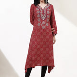 Maroon Dhaage Collection Kurta With Embroidery