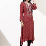 Maroon Dhaage Collection Kurta With Embroidery