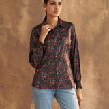 Teal Night Short Shirt - Lakshita